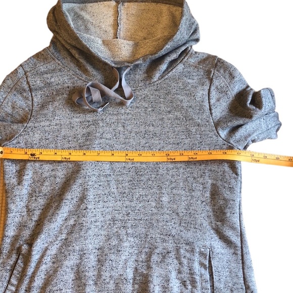 Steve Madden Quick Dry Gray Cowl Neck Sweatshirt with Moto Sleeves, Size Small - Picture 3 of 13